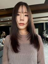 エイチ(H) xカット//ホワイトグレージュ/レイヤーカット/チェリーブラウン