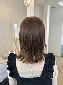 ジュエ ヘアー デザイン(Jue hair design) ショコラベージュカラー/カットカラー/外ねボブ/20代/知立