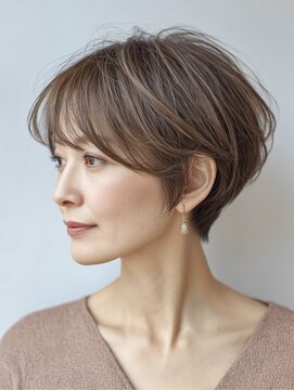 ハーツ(Heart's) 白髪ぼかし脱白髪染め似合わせショートボブ40代50代60代♪