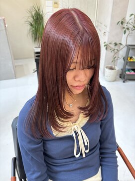 ラ ポルト ドゥ サワ(La Porte de SAWA) Red color/ワンカラー/艶髪/レイヤーカット