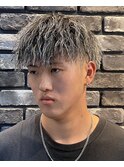 縦落ちツイストスパイラルパーマメッシュ