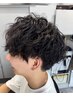 メンズカット+スパイラルパーマ,波巻きパーマ等　￥13500-
