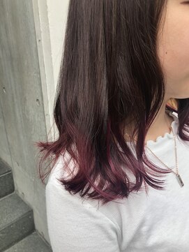 ビヨンドイー(beyond E) 裾カラーピンクラベンダー