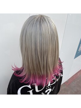 ボアップ 新居浜店(boappu) #ハイトーン #裾カラー #グレー #ピンク