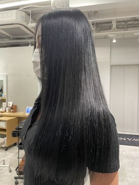 アヴァンス 京橋店(AVANCE) くすみブルー×髪質改善で光沢感のある綺麗な仕上がり@京橋