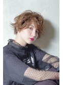 ペールベージュセクションカラーグラデーションカラー外ハネボブ