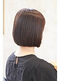 大人可愛いツヤ髪ミニボブ黒髪暗髪20代30代ナチュラル