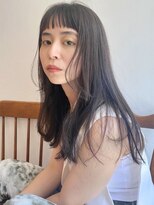 大人可愛い前髪×艶髪×水素カラーグレーベージュことりベージュ