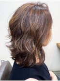 20代30代40代ハイライト透け感アッシュベージュくせ毛風パーマ