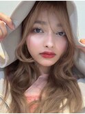 オリーブベージュショートミニボブグレージュブリーチレイヤー