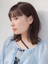 ガーデンヨコハマエスト(GARDEN YOKOHAMA est)&nbsp;セミディ　ミディアム　外ハネ　くびれ　大人可愛い　グレージュ