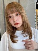 【本山貴志】人気ハイトーンベージュダブルカラーロングレイヤー