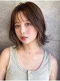 フェザーバング外ハネボブインナーカラー レイヤー 表参道 A0801