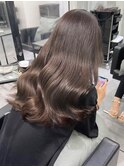 艶髪グレージュカラー縮毛矯正ストレート/堀江