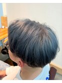 【ブリーチカラー】くすみブルー