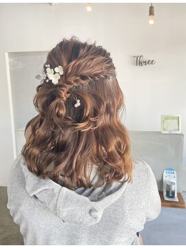 スリー(Three) 【Three/萩原/大分】お呼ばれヘア/ハーフアップ