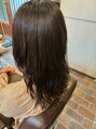テントヘアー(tent hair) オレンジみを抑えて落ちつかせ、暗くなりすぎないようにしました