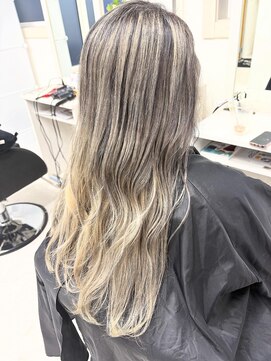 ヘアー バイ フォーク 旭川店(Hair by VORK) バレイヤージュ／白髪ボカシ