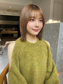 ロシェ 横浜店(loche) ミディアムレイヤーカット×似合わせカット×大人ガーリー[横浜]