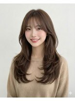 アース 大曽根店(HAIR&MAKE EARTH) 20代30代◎冬の暗めカラー×ハッシュカットで小顔美人