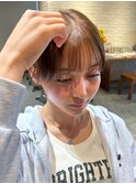 フェミニンショート/くびれショート/小顔ボブ/ハニーベージュ