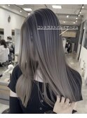 筋感強めのバレイヤージュ〇