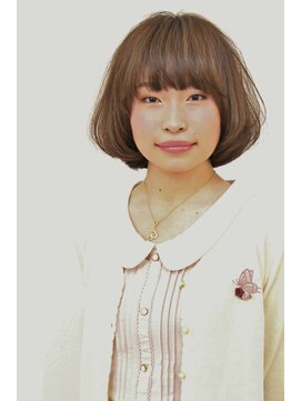 オレンジ(orange) 透け感フェミニン・グラデーションボブ