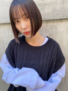 ベター(better) すこし前下がりのあごラインボブ