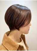 柔らかさのあるグラボブショート【RENJISHI 宮本】