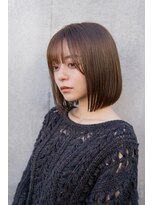 レジュアル(RESSUAL)&nbsp;前髪　くびれミディ　イヤリングカラー　ラベンダーカラー