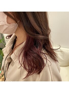 クリア(CLEAR) インナーカラー × ピンクパープル