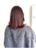 ブリーチなし 艶感暖色 レッドブラウン○sn