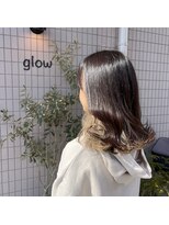 グロー(glow)&nbsp;ベージュ系インナーカラー♪♪