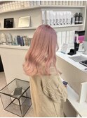 切りっぱなしボブ/エアリーロング/美髪/ピンクブラウン/渋谷