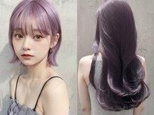 《VIOLET COLOR》色落ちもキレイで楽しみたい方には、女性らしい印象を与えるバイトレットカラー