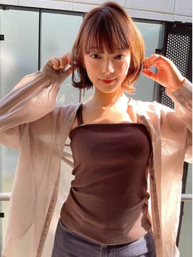 ネイロ 錦糸町(NeiRo) ★レイヤーくびれボブカット外ハネ束感デジパアッシュグレージュ