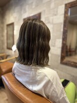 ヘアサロン アプリ(hair salon APPLI)&nbsp;赤み消し!!ハイライト透明感のあるオリーブカラー♪