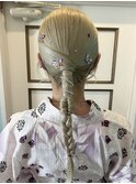 キラキラタイト編みおろし