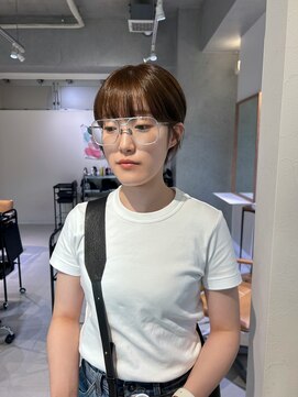 マイン(mine) オリーブベージュ/ショート/ブリーチなしワンカラー