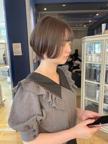 コワファースト 大分(COIFF1RST) ブリーチなし!ミルクティーベージュカラーのショートボブ