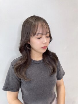 ラピス 渋谷本店(Lapis) オリーブグレージュ/くびれ巻きヘア