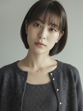 フレイムス ヘアアンドリラックス 赤羽店(Frames hair&relax) 大人コンパクトボブ丸みショート20代30代40代◎前髪あり艶髪赤羽
