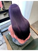 パープル裾カラー