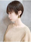 武蔵小杉ストレートパーマッシュショートミルクティーベージュ