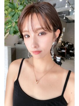 ヘアーズ ベリー 香椎店(hairs BERRY) ★くびレイヤーシアーオリーブベージュレイヤーカットショート