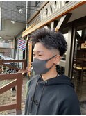 MEN’S HAIRハイライトマッシュパーマ〈理容室〉東浦和メンズ
