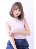 ひし形シルエットグレーベージュエギョモリエアリーミディ