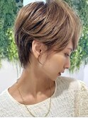 【渡辺】ショートグレージュカラーココアカラー