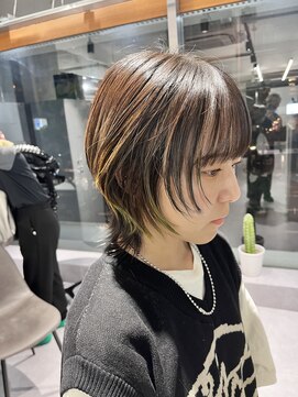 ファイブバイジエクト 堀江(FIVE by The Ect) ウルフ×インナーカラフルカラー