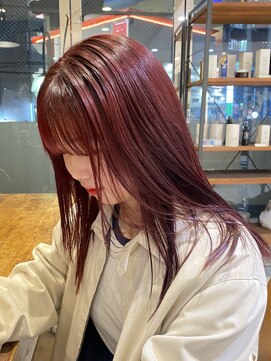 ボコカ(bococa) 【macana指名】暖色カラー カシス レッド ブリーチカラー